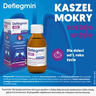 Deflegmin Kids 15 mg/ 5 ml, syrop, 120 ml - 2 - zdjęcie produktu