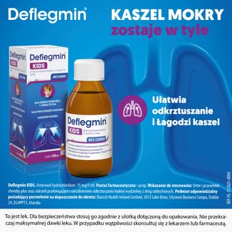 Deflegmin Kids 15 mg/ 5 ml, syrop, 120 ml - 3 - zdjęcie produktu
