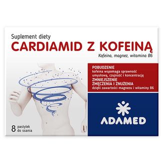 Cardiamid z kofeiną, 8 pastylek do ssania - zdjęcie produktu