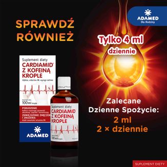 Cardiamid z kofeiną, 8 pastylek do ssania - 4 - zdjęcie produktu