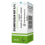 Xylometazolin WZF 0,1% (1 mg/ml), krople do nosa, 10 ml - miniaturka zdjęcia produktu