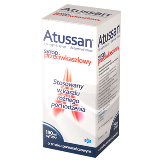 Atussan 1,5 mg/ ml, syrop, smak pomarańczowy, 150 ml - zdjęcie produktu