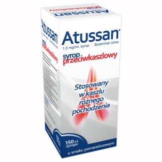 Atussan 1,5 mg/ ml, syrop, smak pomarańczowy, 150 ml - zdjęcie produktu
