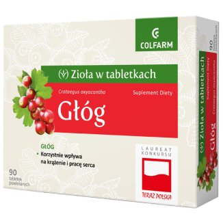 Zioła w tabletkach Głóg, 90 tabletek powlekanych - zdjęcie produktu