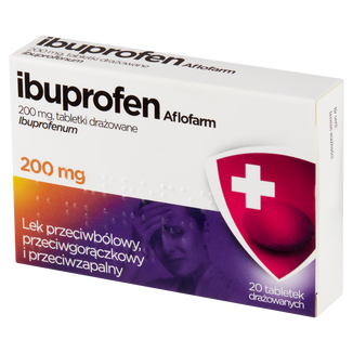 Ibuprofen Aflofarm 200 mg, 20 tabletek drażowanych - zdjęcie produktu
