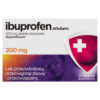 Ibuprofen Aflofarm 200 mg, 20 tabletek drażowanych - 2 - zdjęcie produktu