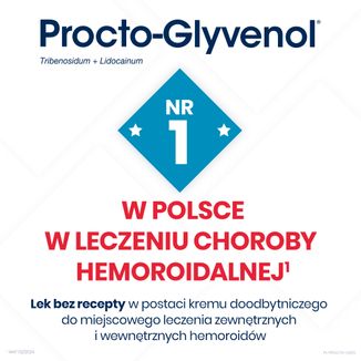 Procto-Glyvenol (50 mg + 20 mg)/ g, krem doodbytniczy, 30 g USZKODZONE OPAKOWANIE - 3 - zdjęcie produktu