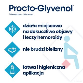 Procto-Glyvenol (50 mg + 20 mg)/ g, krem doodbytniczy, 30 g USZKODZONE OPAKOWANIE - 7 - zdjęcie produktu