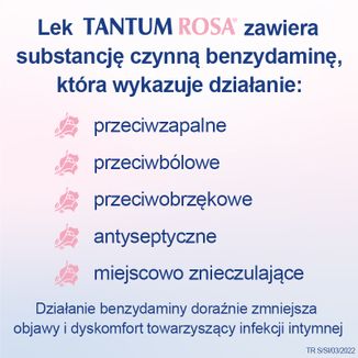 Tantum Rosa 53,2 mg/g, proszek do sporządzania roztworu do irygacji pochwy, 10 saszetek - 3 - zdjęcie produktu
