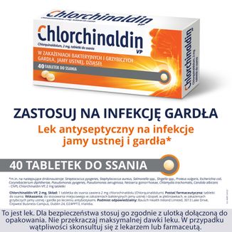 Chlorchinaldin VP 2 mg, 40 tabletek do ssania - 2 - zdjęcie produktu