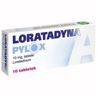 Loratadyna Pylox 10 mg, 10 tabletek - zdjęcie produktu