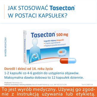 Tasectan 500 mg, 15 kapsułek USZKODZONE OPAKOWANIE - 10 - zdjęcie produktu
