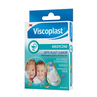 Viscoplast Opti-plast Junior, plastry okulistyczne dla dzieci, dekorowane, 62 mm x 50 mm, 10 sztuk - 3 - zdjęcie produktu