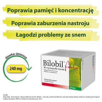 Bilobil Forte 80 mg, 90 kapsułek - 5 - zdjęcie produktu