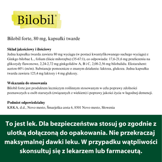 Bilobil Forte 80 mg, 90 kapsułek - 6 - zdjęcie produktu
