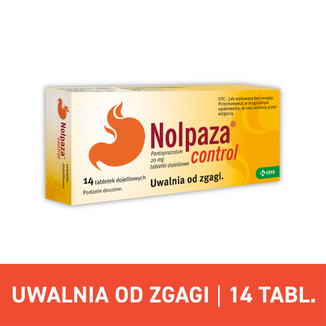 Nolpaza Control 20 mg, 14 tabletek dojelitowych USZKODZONE OPAKOWANIE - 2 - zdjęcie produktu