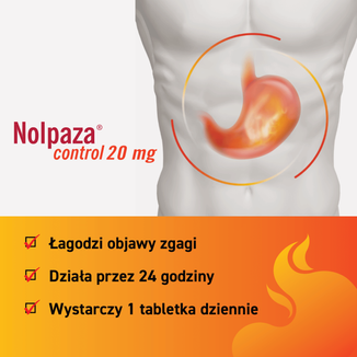 Nolpaza Control 20 mg, 14 tabletek dojelitowych USZKODZONE OPAKOWANIE - 3 - zdjęcie produktu