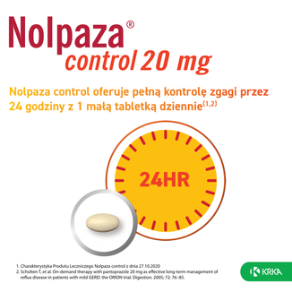 Nolpaza Control 20 mg, 14 tabletek dojelitowych - 4 - zdjęcie produktu