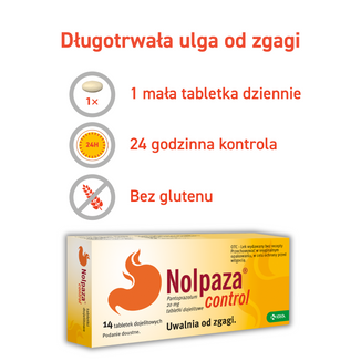 Nolpaza Control 20 mg, 14 tabletek dojelitowych - 6 - zdjęcie produktu