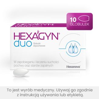 Hexagyn Duo, globulki dopochwowe, 10 sztuk - 3 - zdjęcie produktu