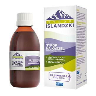 Syrop islandzki na kaszel, od 1 roku, bez alkoholu, 200 ml KRÓTKA DATA Syrop islandzki na kaszel, od 1 roku, bez alkoholu, 200 ml KRÓTKA DATA - zdjęcie produktu