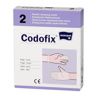 Matopat Codofix 2, elastyczna siatka opatrunkowa, niejałowa, 2 cm x 1 m, 1 sztuka - zdjęcie produktu