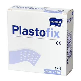 Matopat Plastofix, przylepiec do cięcia, włókninowy, szeroki, 2,5 cm x 10 m, 1 sztuka - zdjęcie produktu