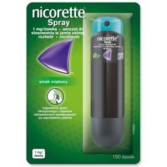 Nicorette Spray 1 mg/dawkę, aerozol do stosowania w jamie ustnej, 150 dawek - zdjęcie produktu