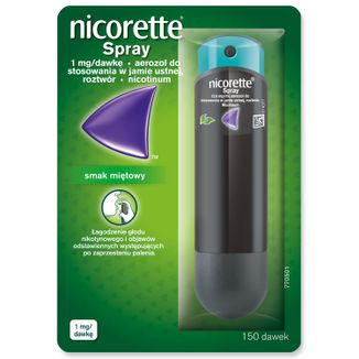 Nicorette Spray 1 mg/dawkę, aerozol do stosowania w jamie ustnej, 150 dawek - zdjęcie produktu