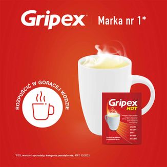 Gripex Hot 650 mg + 50 mg + 10 mg, 12 saszetek - 3 - zdjęcie produktu