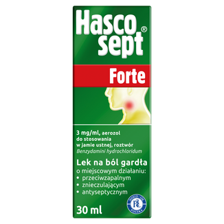 Hascosept Forte 3 mg/ml, roztwór do stosowania w jamie ustnej, aerozol, 30 ml - 2 - zdjęcie produktu
