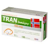 Tran Familijny z witaminami A + D, 120 kapsułek - miniaturka zdjęcia produktu