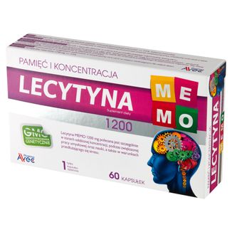 Lecytyna MEMO 1200 mg, 60 kapsułek - 2 - zdjęcie produktu