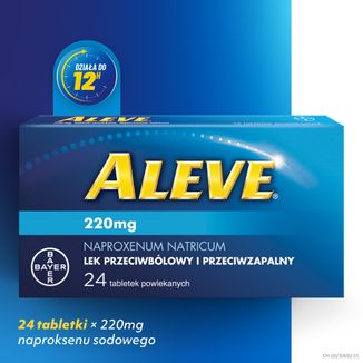 Aleve 220 mg, 24 tabletki powlekane - 2 - zdjęcie produktu
