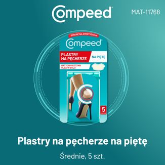 Compeed, plastry na pęcherze na piętę, średnie, 5 sztuk - 2 - zdjęcie produktu