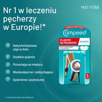 Compeed, plastry na pęcherze na piętę, średnie, 5 sztuk - 4 - zdjęcie produktu