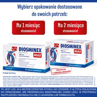 Diosminex Max 1000 mg, 30 tabletek powlekanych - 7 Diosminex Max 1000 mg, 30 tabletek powlekanych - 7 - zdjęcie produktu