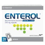 Enterol 250 mg, Saccharomyces boulardii, 20 kapsułek - miniaturka zdjęcia produktu
