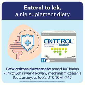 Enterol, 250 mg, 20 kapsułek - 4 - zdjęcie produktu