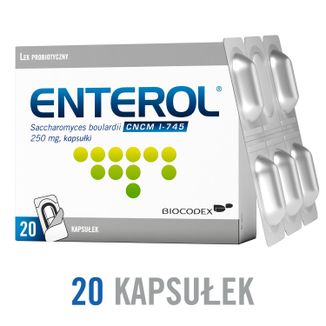 Enterol, 250 mg, 20 kapsułek - 2 - zdjęcie produktu