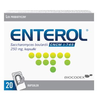 Enterol 250 mg, Saccharomyces boulardii, 20 kapsułek - zdjęcie produktu