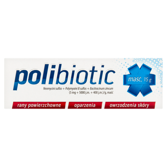 Polibiotic (5 mg + 5000 j.m. + 400 j.m.)/ g, maść, 15 g - 2 Polibiotic (5 mg + 5000 j.m. + 400 j.m.)/ g, maść, 15 g - 2 - zdjęcie produktu