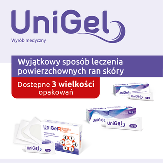UniGel, hydrofilowy żel do leczenia powierzchownych ran skóry, 5 g - 6 - zdjęcie produktu