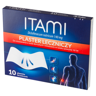Itami 140 mg, plaster leczniczy, 10 sztuk USZKODZONE OPAKOWANIE - zdjęcie produktu
