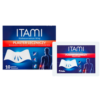 Itami 140 mg, plaster leczniczy, 10 sztuk USZKODZONE OPAKOWANIE - 2 - zdjęcie produktu