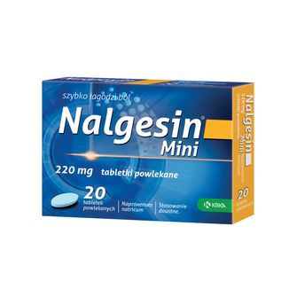 Nalgesin Mini 220 mg, 20 tabletek powlekanych - zdjęcie produktu