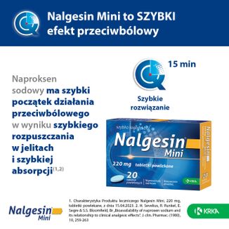 Nalgesin Mini 220 mg, 20 tabletek powlekanych - 4 - zdjęcie produktu