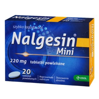 Nalgesin Mini 220 mg, 20 tabletek powlekanych - zdjęcie produktu