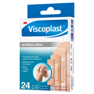 Plastry Viscoplast Wrażliwa skóra, 24 sztuki - zdjęcie produktu