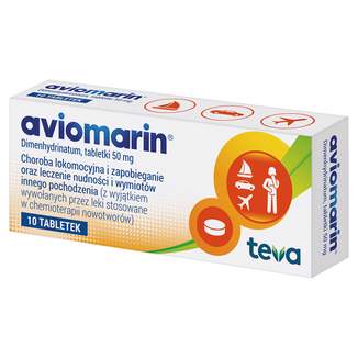 Aviomarin 50 mg, 10 tabletek - zdjęcie produktu